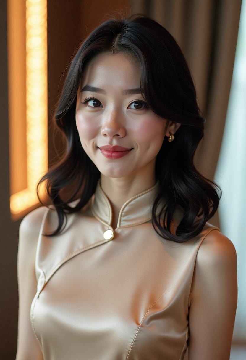演员练习烫发